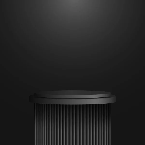Dark High Podium Abstract Background Pedestal Vector Design Eps10 — Stock Vector