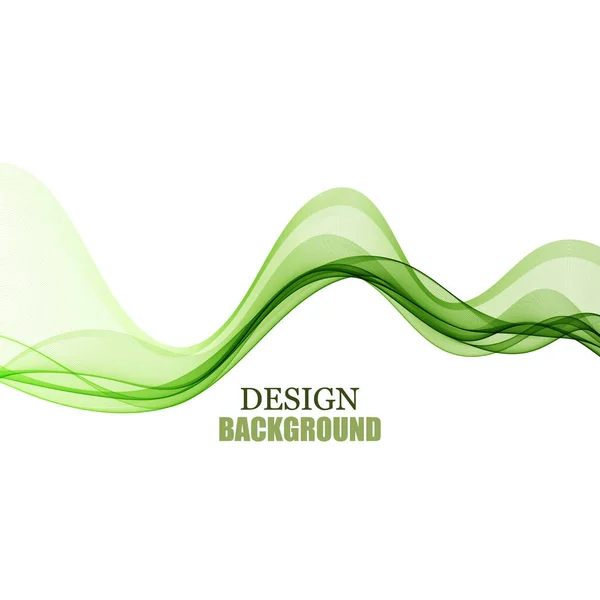 Плавний Прозорий Горизонтальний Дизайн Зеленої Хвилі Білому Тлі — стоковий вектор