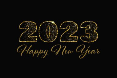 Dark background with golden dust particles, festive design element