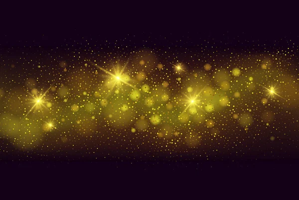 Фантастичний Темний Абстрактний Дизайн Золотими Крапками Блискітками Святковий Плакат Листівка — стоковий вектор