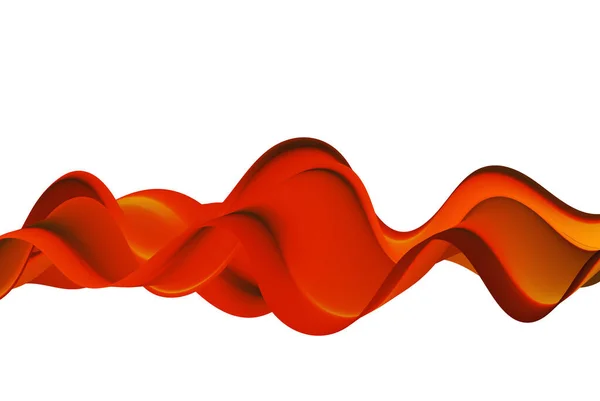 Orange Wavy Wave Flow Abstract Background Horizontal Orange Wave Design — стоковый вектор