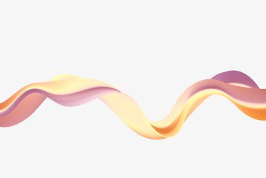 Soyut bir arkaplanda Vektör Gently kırmızı dalgalı akış. yatay renk dalgası