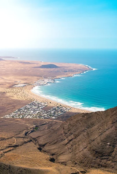 Beautiful Landscape Coast Lanzarote Air Canary Islands Spain — Stock Photo, Image
