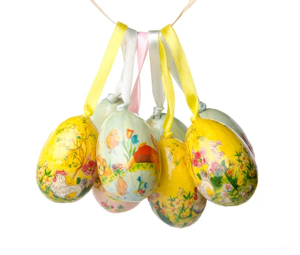 Easter eggs hanging — Stock Photo, Image