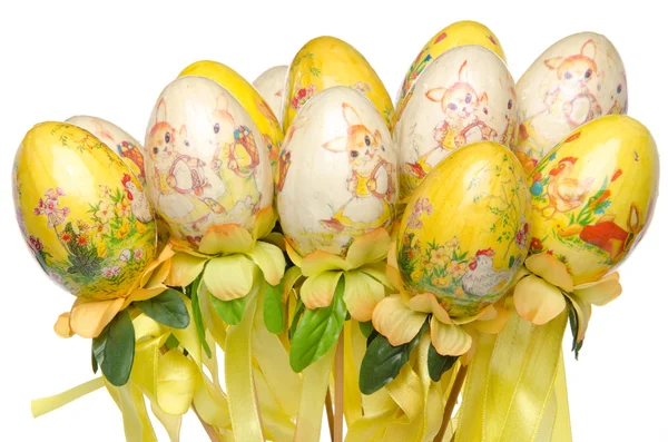 Beberapa telur Paskah dicat — Stok Foto