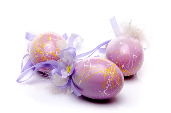 Purple easter eggs — Stock Photo, Image