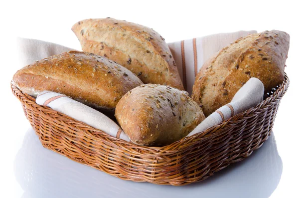 Some breads in a basket — Stock Photo, Image