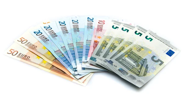 欧元纸币的组成 — 图库照片