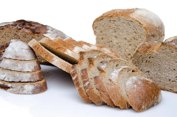 Diversi tipi di pane affettato — Foto Stock