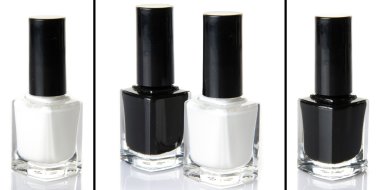 siyah-beyaz oje kolaj