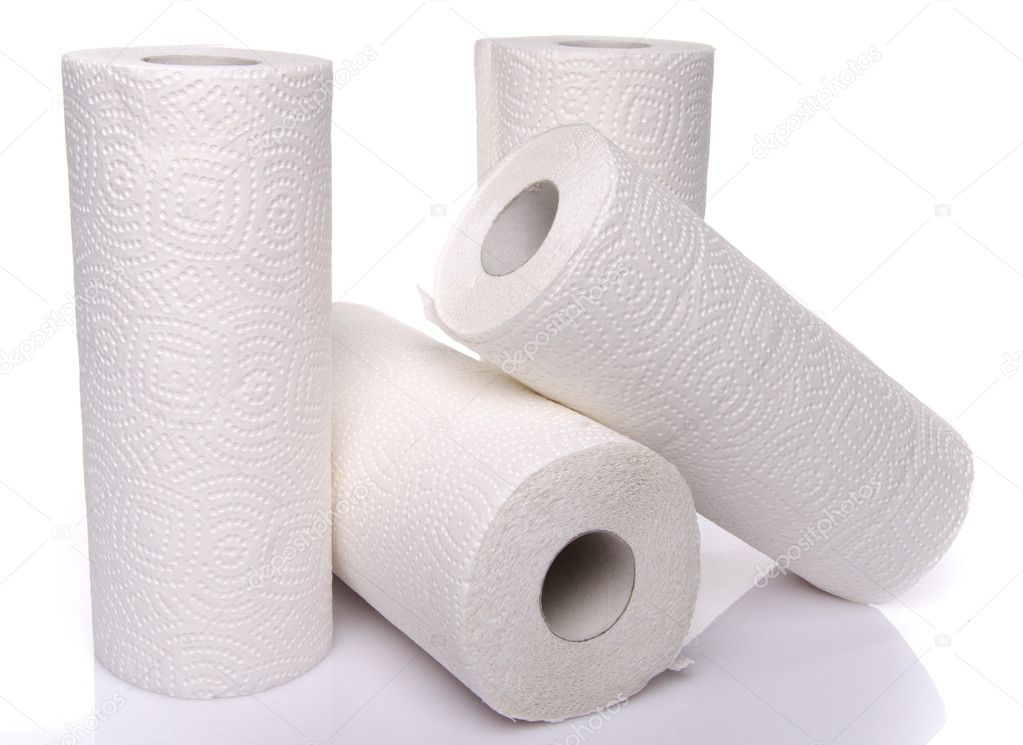 Rolls of paper towels Stock Photo by ©thodonal 47043279