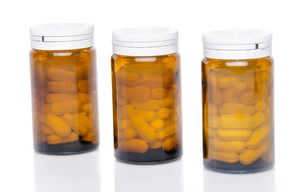 Frascos llenos de pastillas —  Fotos de Stock