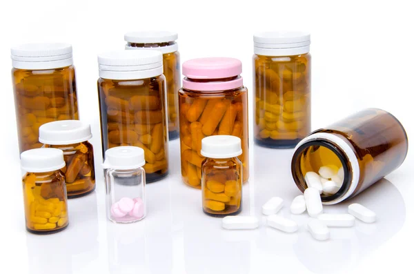 Bottles with pills — Stock Photo, Image