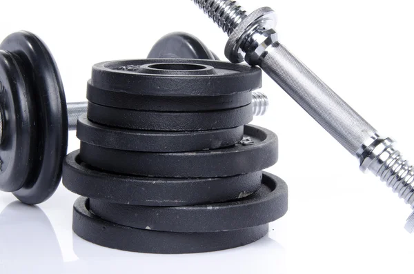 Dumbbell with weights — Stock Photo, Image