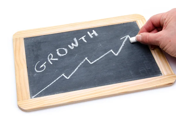 Concept about growth on a slate — Stock Photo, Image