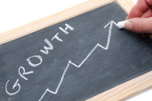 Concept about growth on a slate — Stock Photo, Image