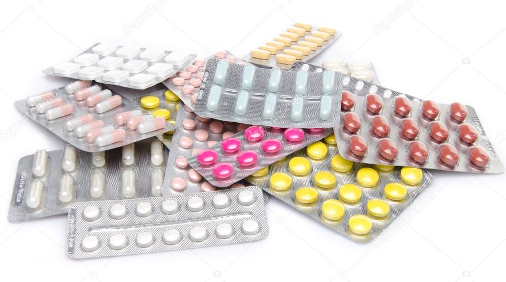 Pills, tablets and capsules in blister packs