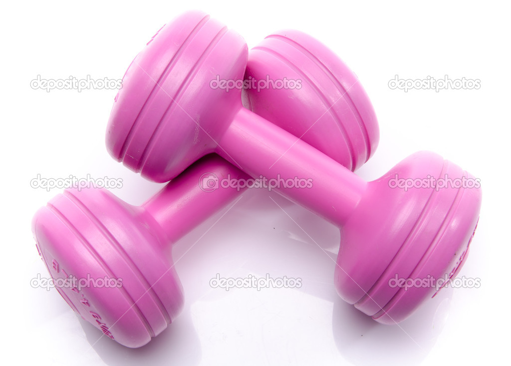 Pink dumbells
