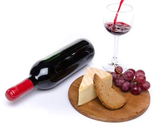 Cheese and red wine — Stock Photo, Image