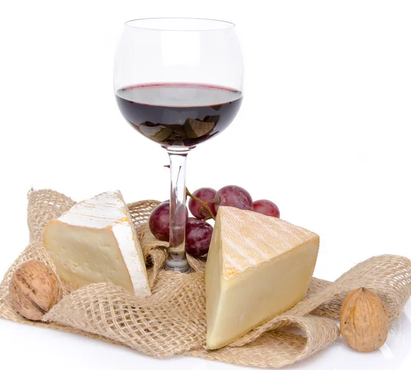 Склад сирів і вина — стокове фото