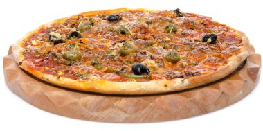 ahşap oyun tahtası lezzetli ev yapımı pizza