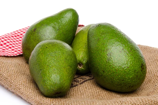 Avocado op een jute zak — Stockfoto