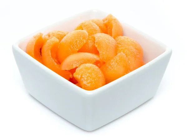 Cup of small melon pieces — Stock Photo, Image