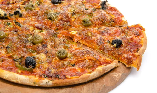 Tasty home made pizza — Stock Photo, Image