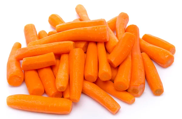 Купа свіжої очищеної моркви — стокове фото