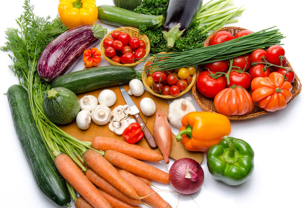 Состав из различных свежих овощей
