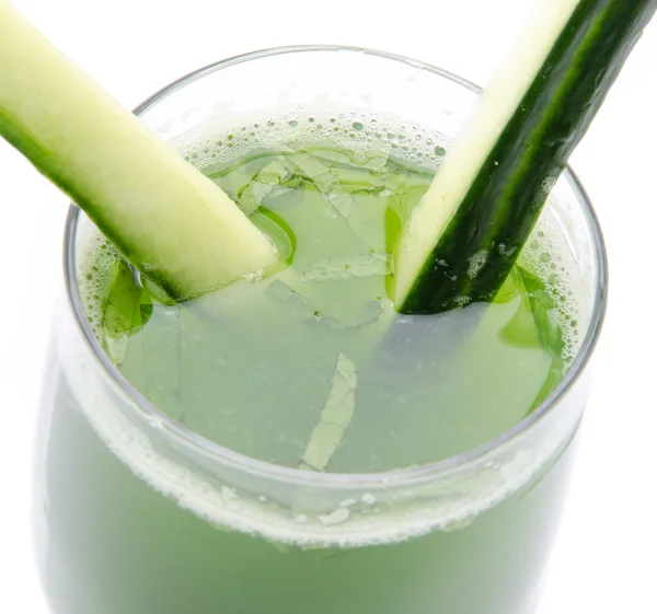 Glass of cucumber juise close up — Stock Photo, Image