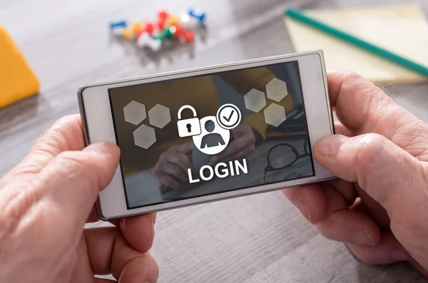 Login Concept Mobile Phone — Stock Photo, Image