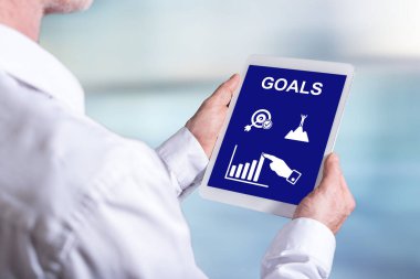 Hedef kavramını gösteren tablet ekranı