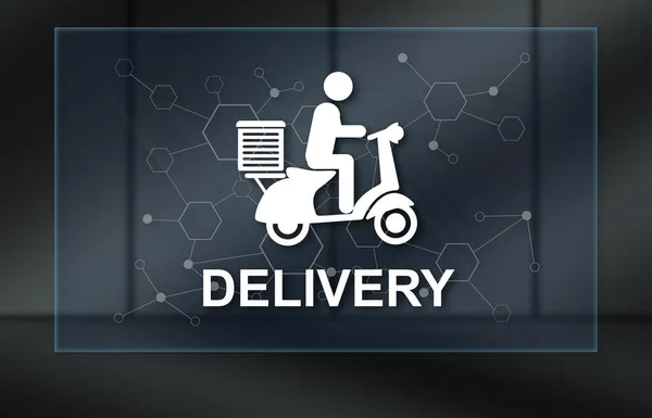 Delivery Concept Dark Background — Stock Photo, Image