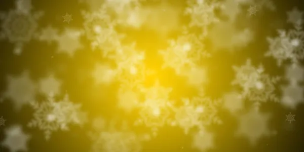 Літаючі Сніжинки Жовтому Тлі — стокове фото
