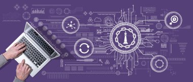 Stratejik ittifak kavramının sembolü olan dizüstü bilgisayarın kullanılması