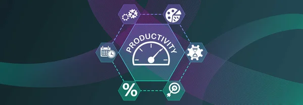 Illustratie Van Een Concept Van Productiviteit — Stockfoto