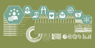 Bağlı simgelerle müşteri sadakati kavramı