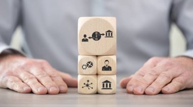 B2G sembollü ahşap bloklar