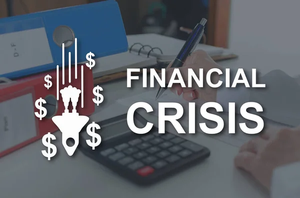 Finanzkrisenkonzept Veranschaulicht Durch Ein Bild Hintergrund — Stockfoto