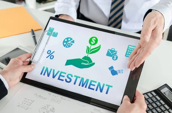 Concetto Investimento Mostrato Imprenditore — Foto Stock