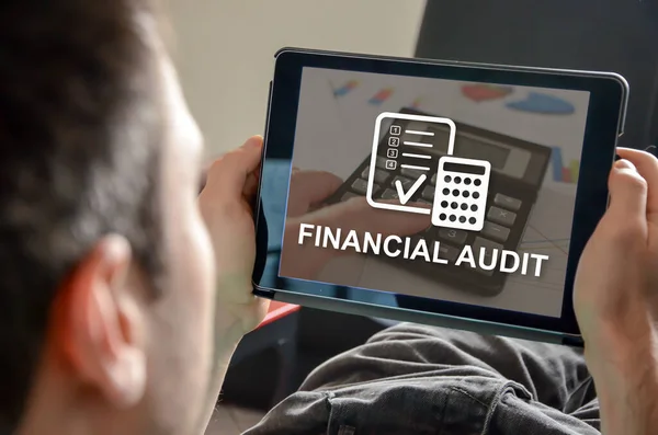 Concept Audit Financier Sur Tablette — Photo