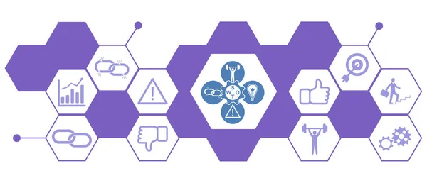 Csatlakoztatott Ikonokkal Ellátott Swot Fogalma — Stock Fotó