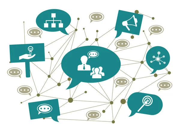 Konuşma baloncukları üzerindeki simgelerle koçluk kavramı