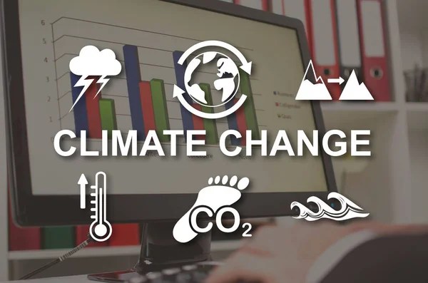 Climate Change Concept Illustrated Picture Background — Stock Photo, Image
