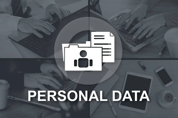 Personal Data Concept Illustrated Pictures Background — Stock Photo, Image