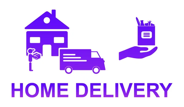 Illustration Home Delivery Concept — Stock Photo, Image