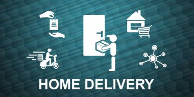 Bir eve teslim kavram gösteren resim