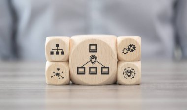 Vpn konsepti sembollü tahta bloklar