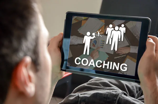 Concetto Coaching Tablet — Foto Stock